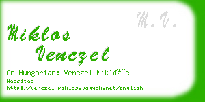 miklos venczel business card